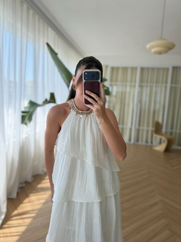 Maren Beyaz Elbise