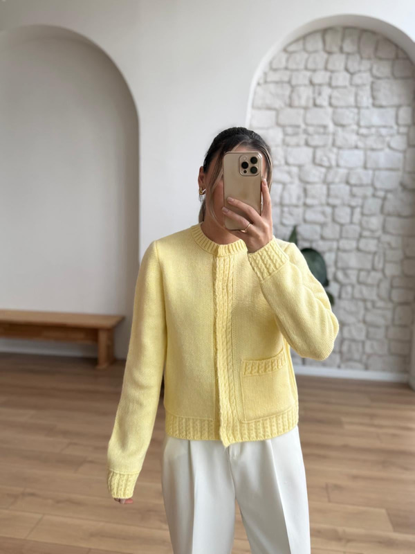 Marla Sarı Hırka 