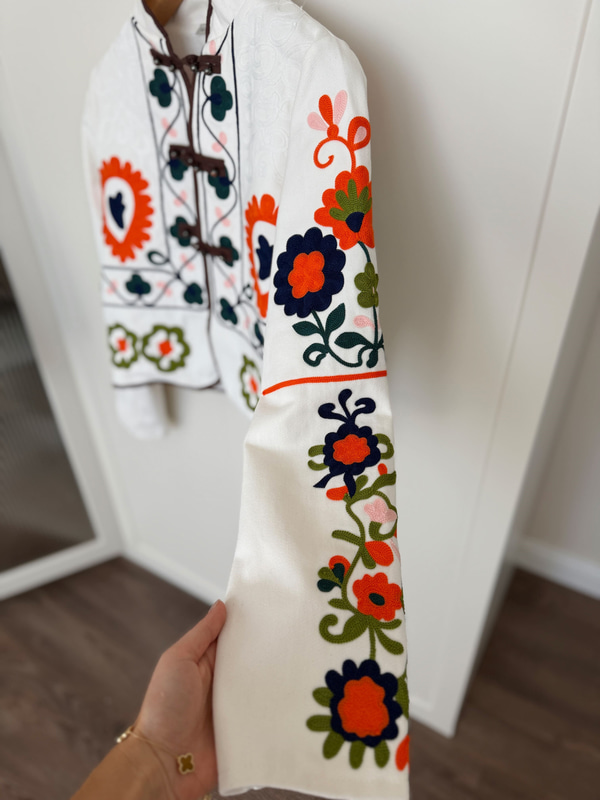 Mavera Nakışlı Ceket