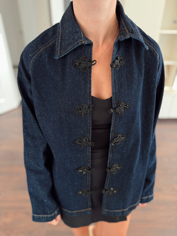 Mia Düğme Detaylı Denim Ceket 