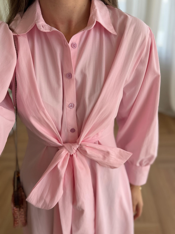 Milena Pembe  Elbise