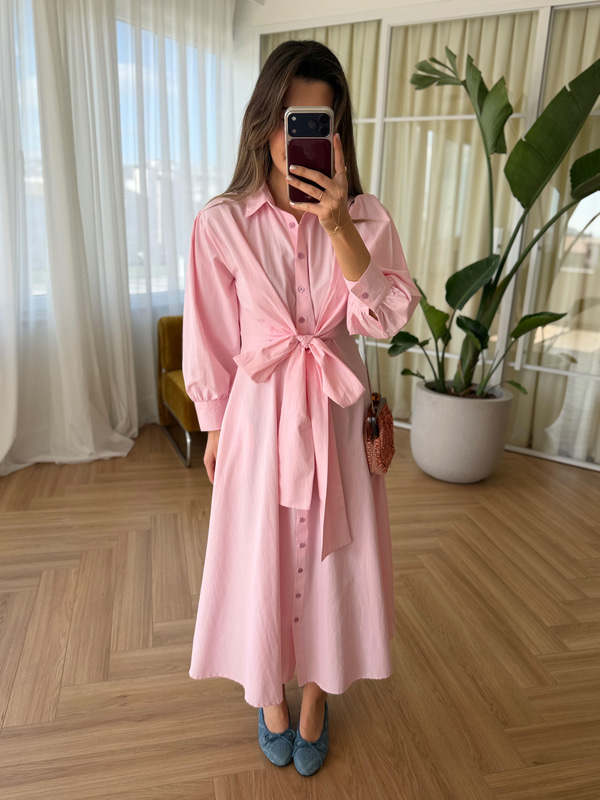 Milena Pembe  Elbise