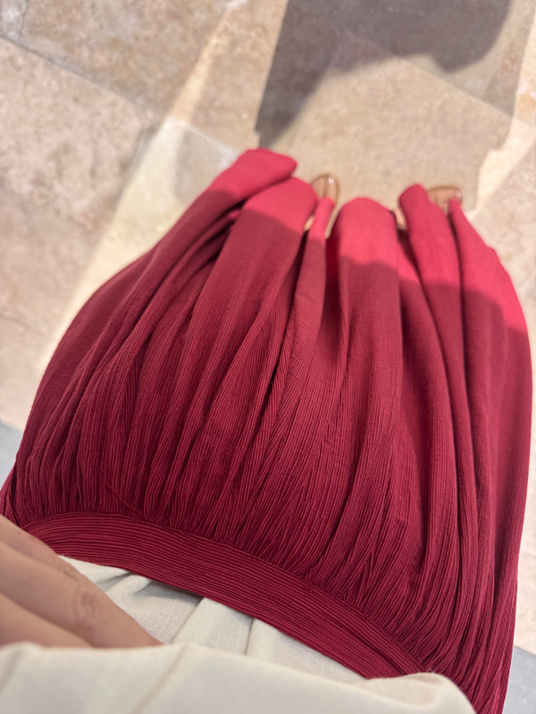 Nadia Astarlı Bordo Etek