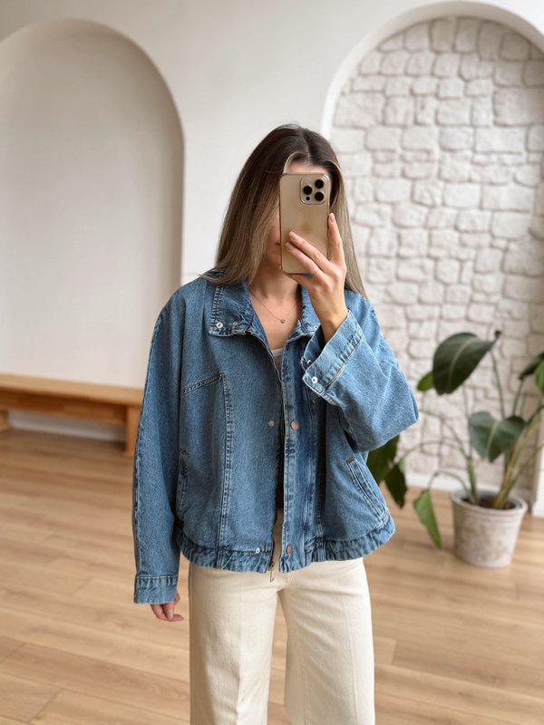 Olia Mavi Denim Ceket