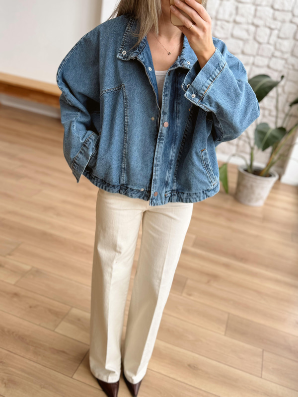 Olia Mavi Denim Ceket
