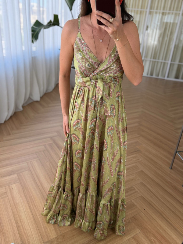 Olive Etnik Desen Elbsise