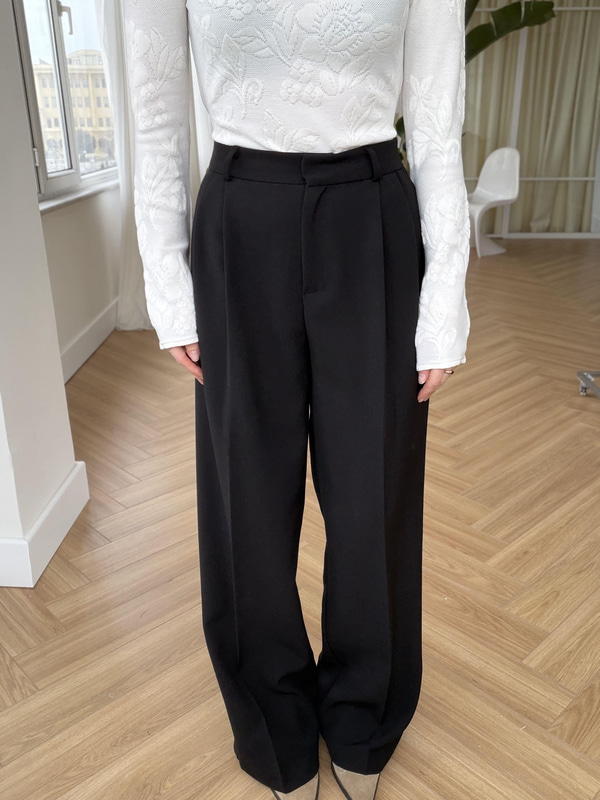Premium Poliviskon Kumaş Siyah Pantolon