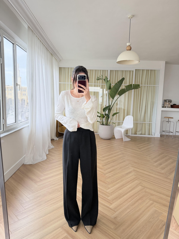 Premium Poliviskon Kumaş Siyah Pantolon