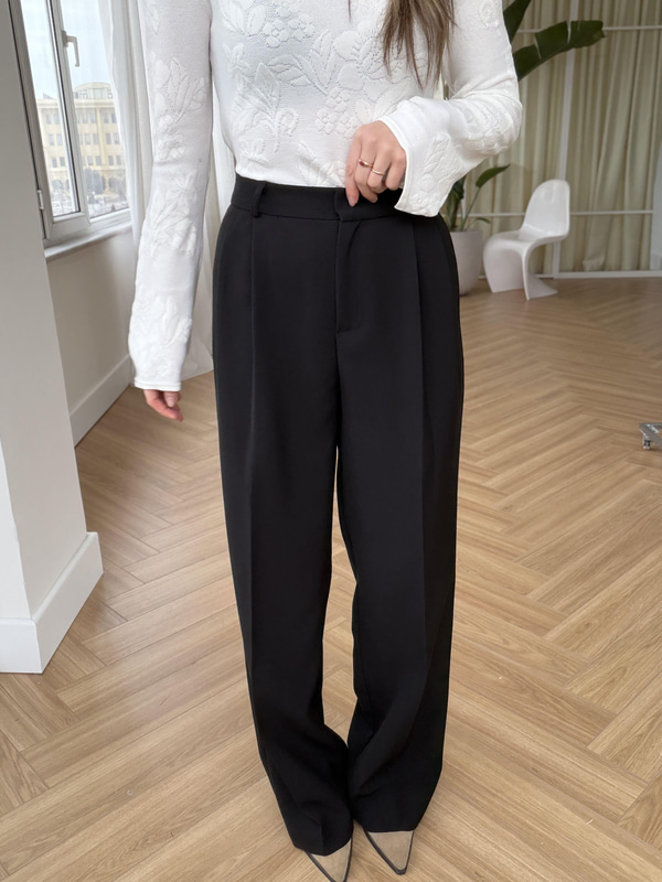 Premium Poliviskon Kumaş Siyah Pantolon