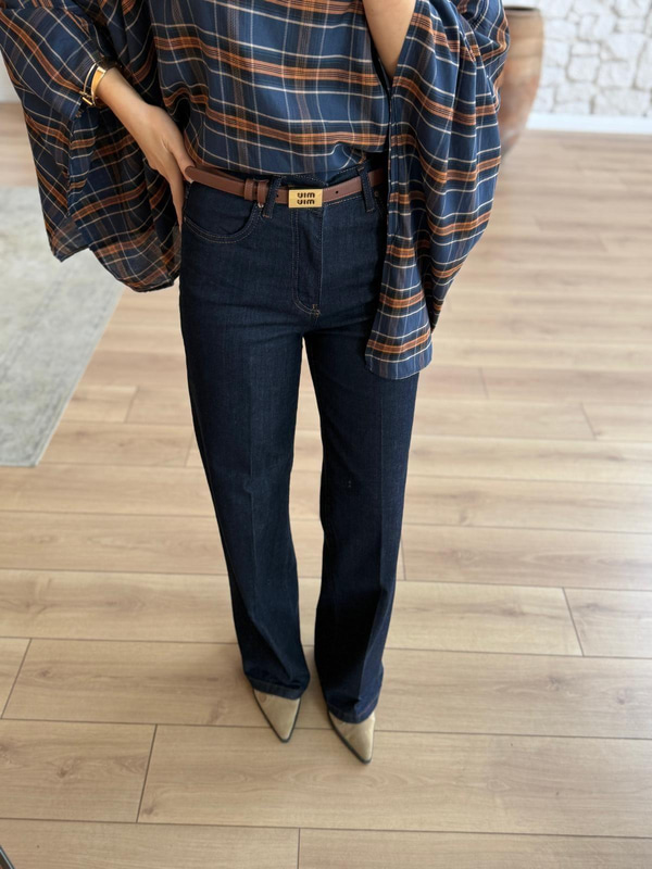 Rins Geniş Paça Denim Pantolon