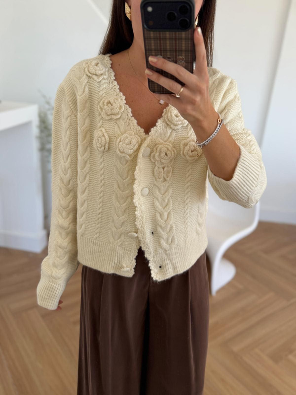 Rose Krem Hırka