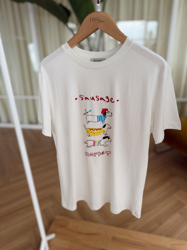 Sausage Nakışlı Basic Tshirt