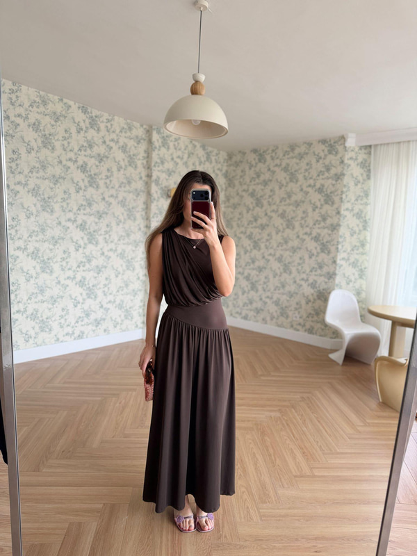 Sonya Kahverengi Elbise