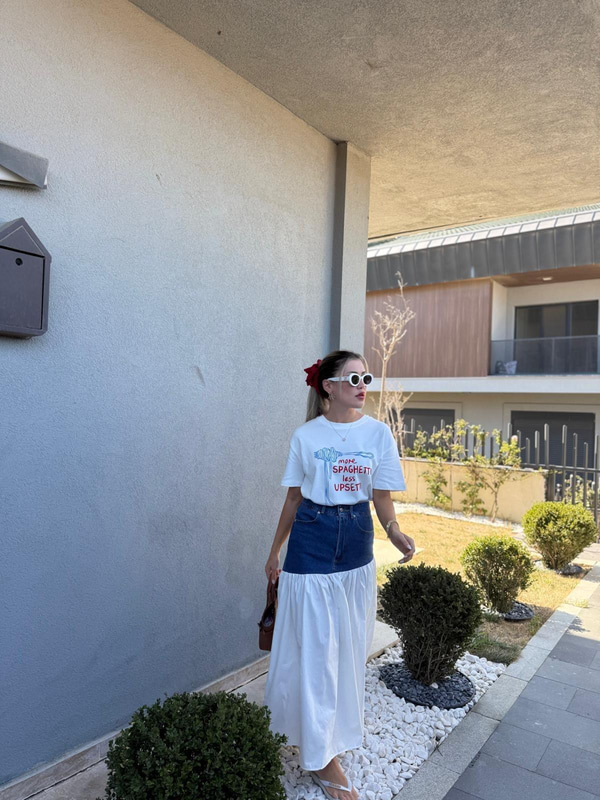 Spaghettı Baskılı Tshirt
