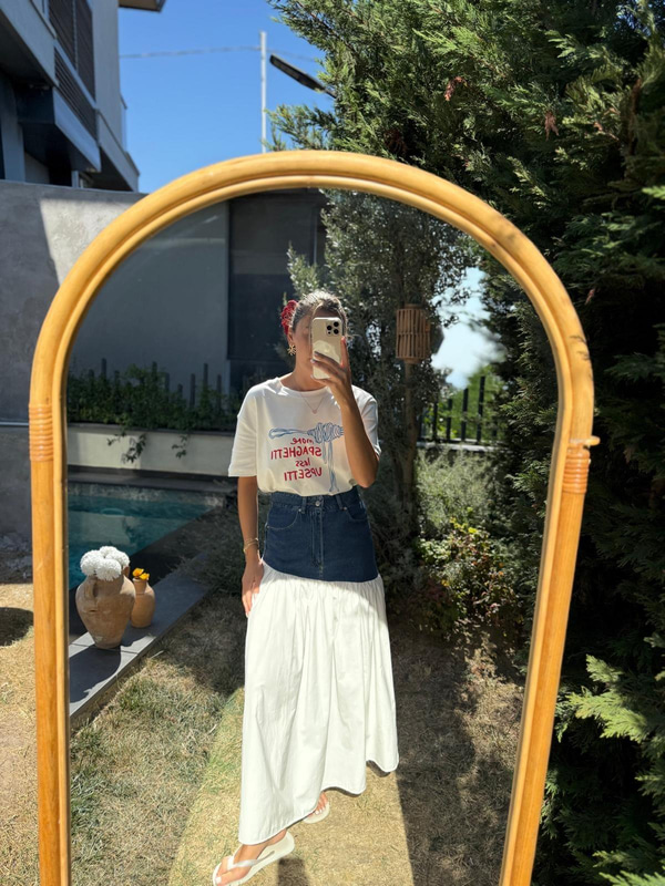 Spaghettı Baskılı Tshirt