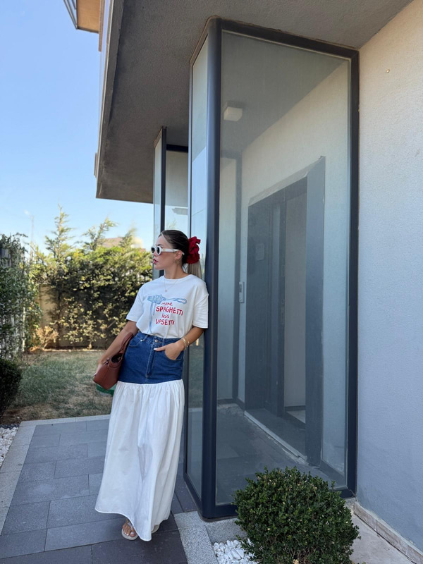 Spaghettı Baskılı Tshirt