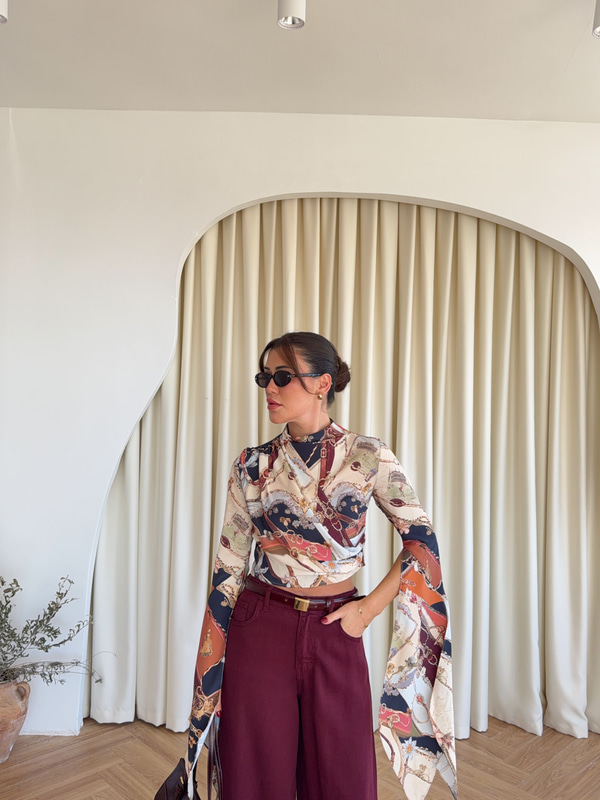 Tensel Denim Bordo Pantolon