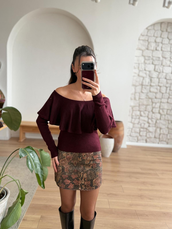 Violet Mürdüm Triko