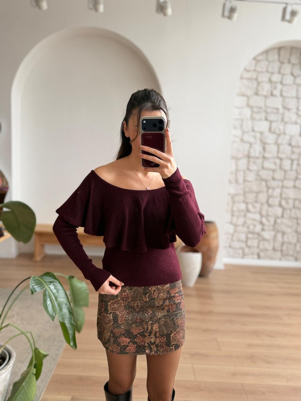 Violet Mürdüm Triko