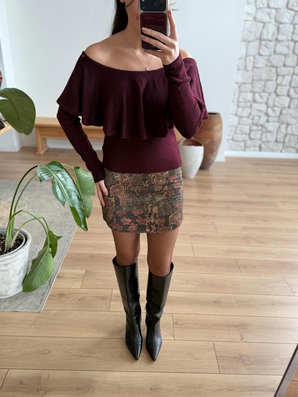 Violet Mürdüm Triko