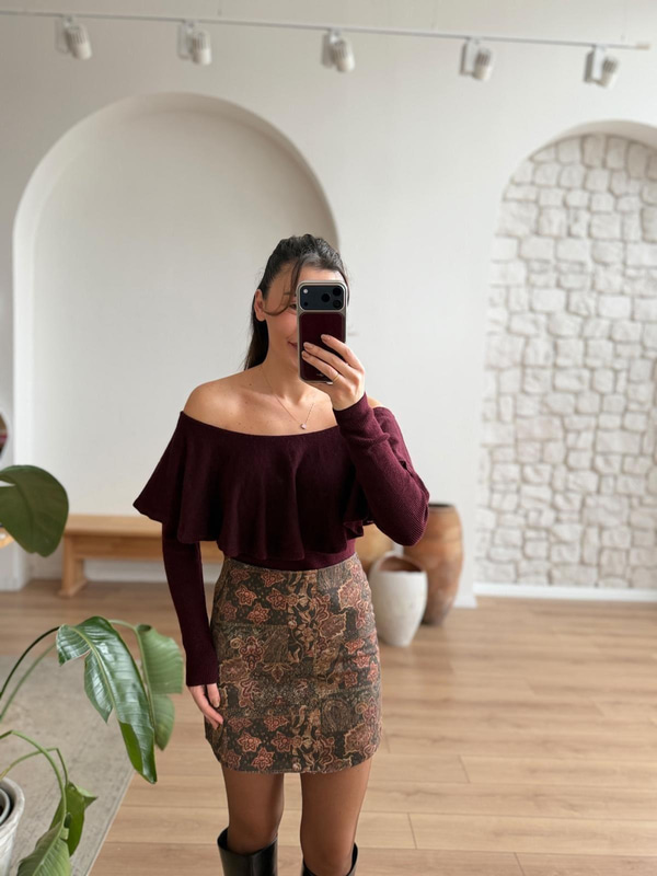 Violet Mürdüm Triko