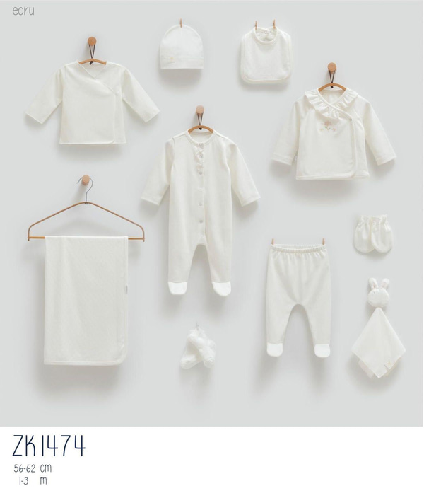 KIZ BEBEK HASTANE ÇIKIŞLARITest TedarikçiMİOBLOOMÇİÇEK DESENLİ 10LU SET - BEYAZ