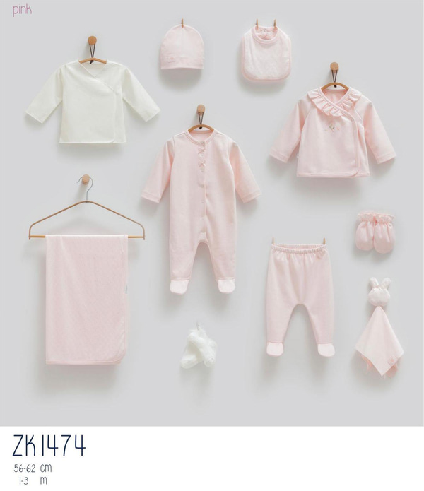 KIZ BEBEK HASTANE ÇIKIŞLARITest TedarikçiMİOBLOOMÇİÇEK DESENLİ 10LU SET - PEMBE