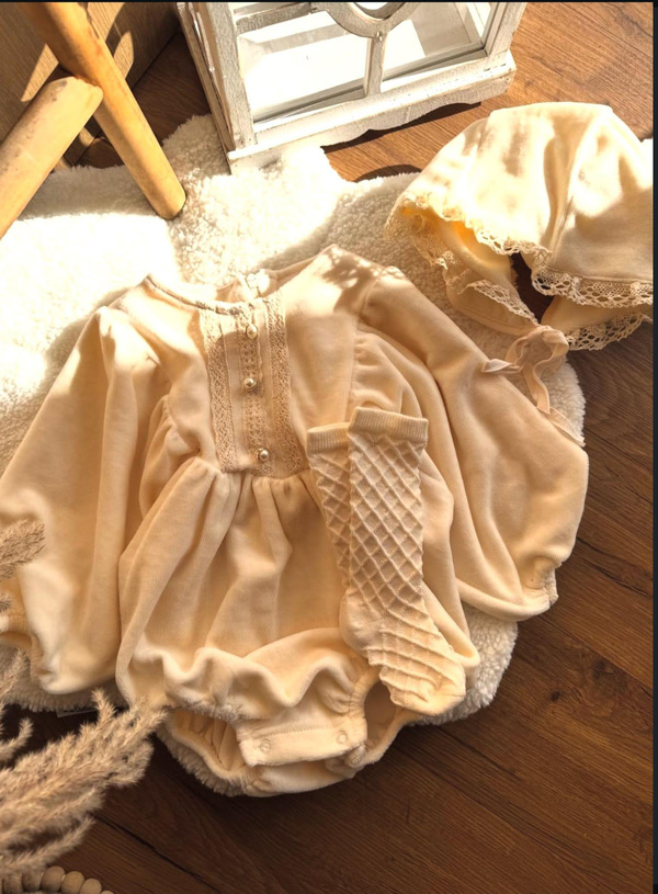 TULUM / ROMPER / ELBİSELOVEMAXXPUFELLİACream Romper Set