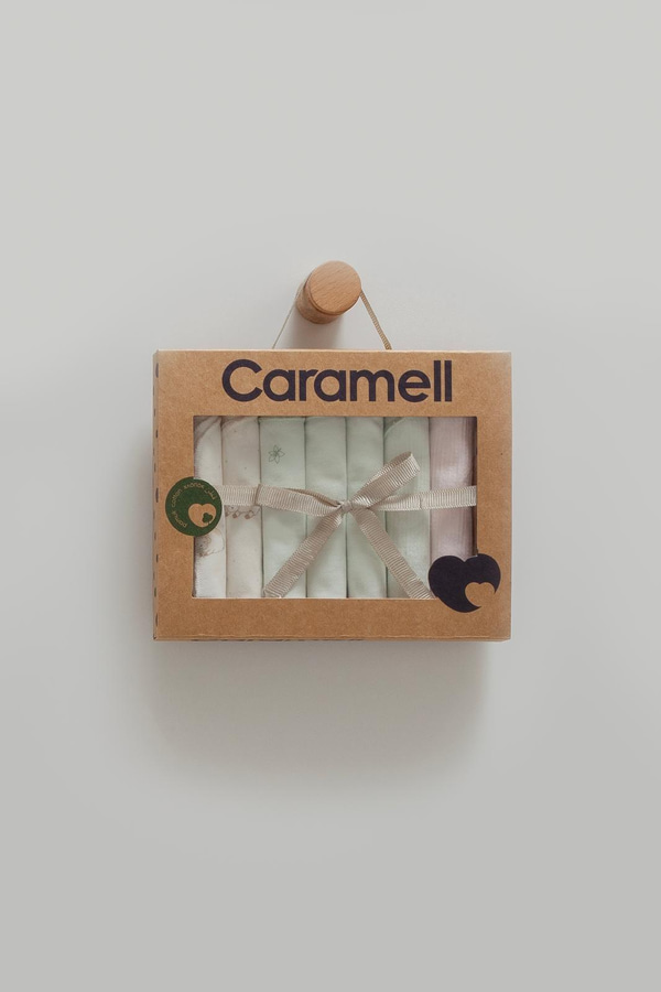 BEBEK MENDİLLERİCARAMELLPUFELLİAMENDİL SET - YEŞİL