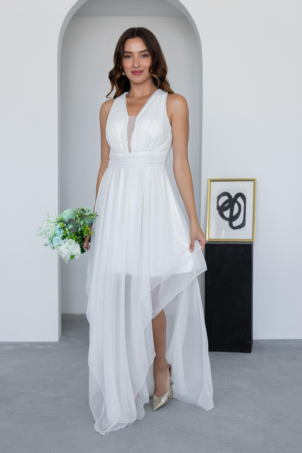White Evening Dress