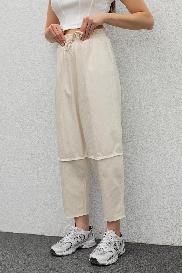 Gabardin Havuç Pantolon - BEJ