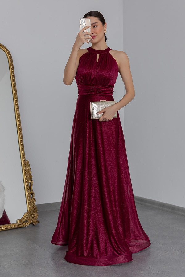 Burgundy Evening Dress