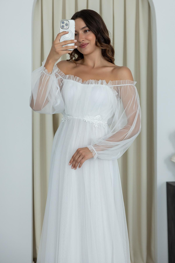White Evening Dress