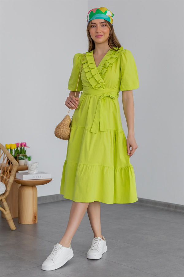 Yağ yeşili Dress