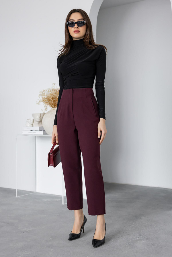 Pensli Klasik Pantolon - BORDO