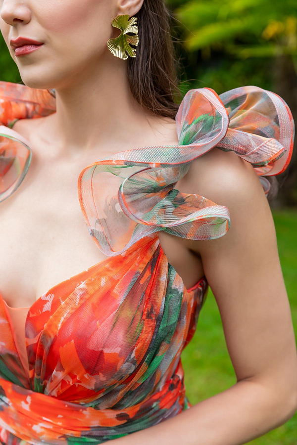 Orange Evening Dress