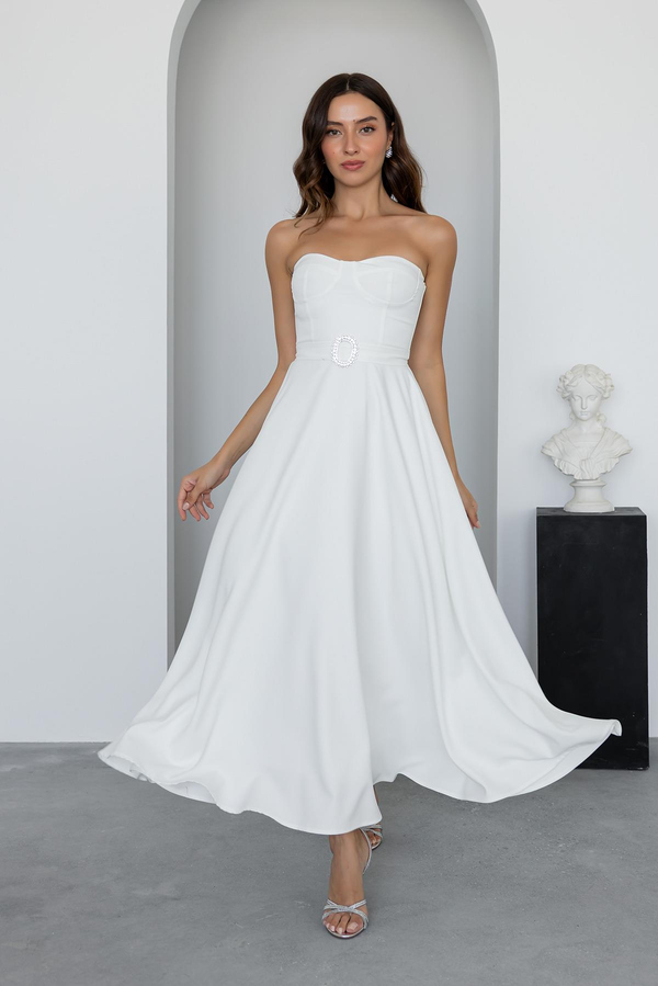White Evening Dress