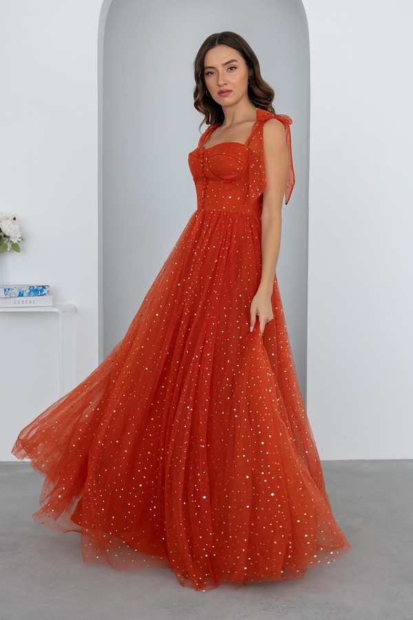 Orange Evening Dress