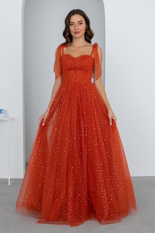 Orange Evening Dress