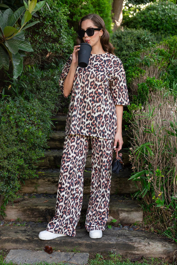 Leopar Desenli 2'li Takım - BEJ