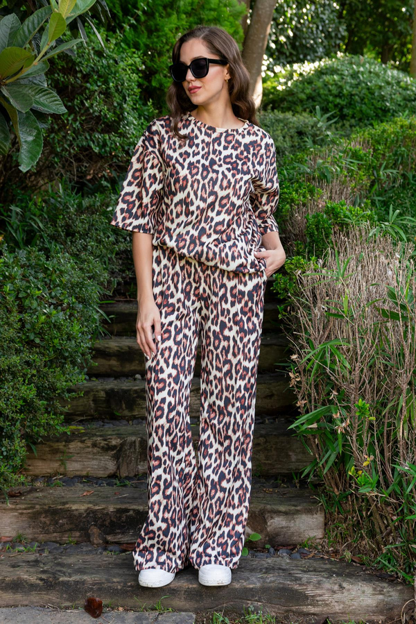 Leopar Desenli 2'li Takım - BEJ
