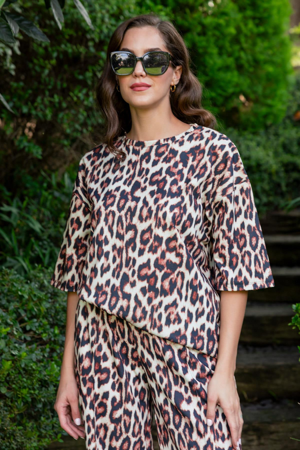 Leopar Desenli 2'li Takım - BEJ