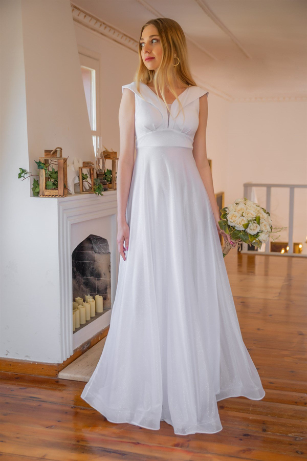 White Evening Dress