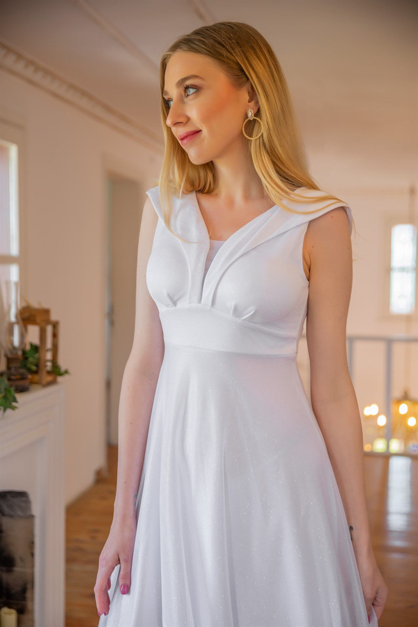White Evening Dress