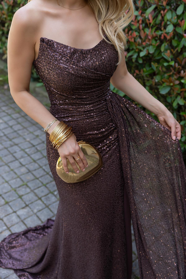 Brown Evening Dress