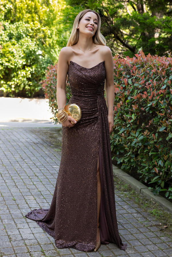 Brown Evening Dress