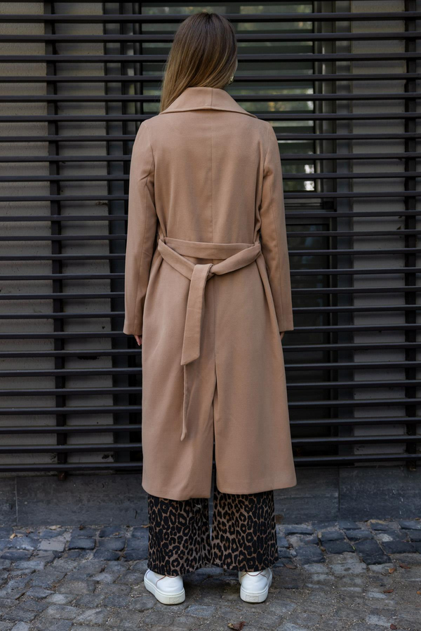 Yırtmaçlı Kaşe Kaban - CAMEL