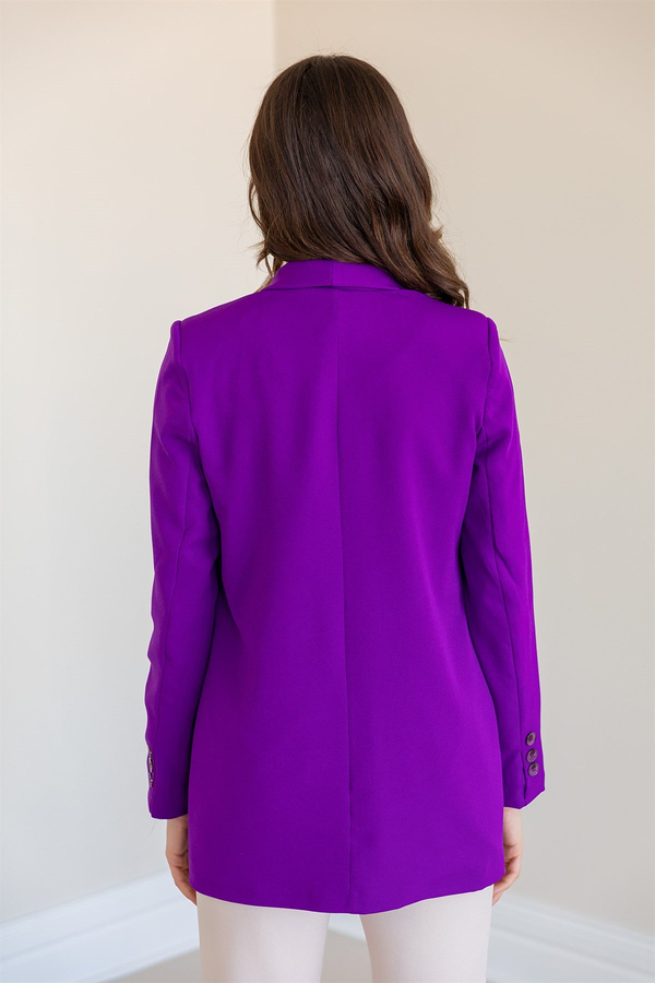 Atlas Kumaş Blazer Ceket - MOR