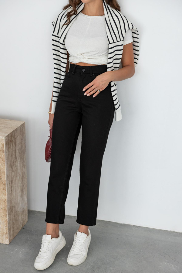 Basic Mom Pantolon - SİYAH