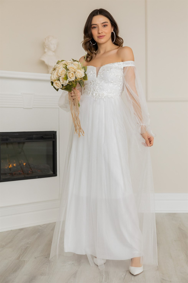 White Evening Dress
